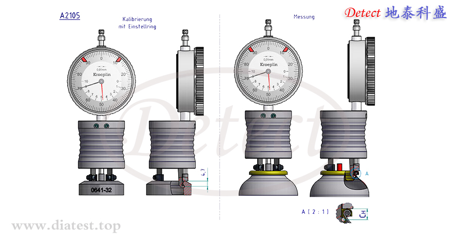 德国KROEPLIN气雾罐专用瓶口深度测量卡规A210(图3)