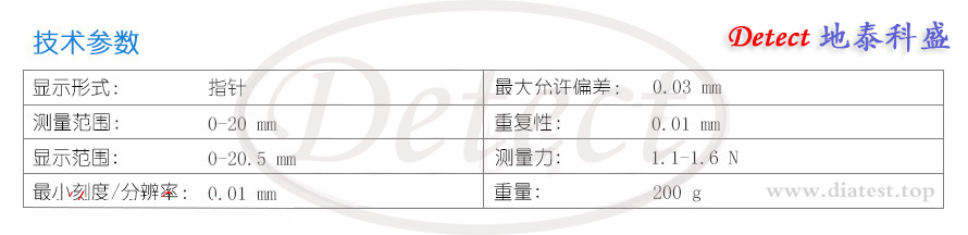 指针式管壁厚度测量卡规D2R20S(图3)